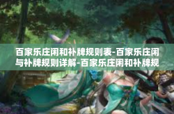 百家乐庄闲和补牌规则表-百家乐庄闲与补牌规则详解-百家乐庄闲和补牌规则表