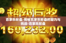 百家乐轮盘-揭秘百家乐轮盘的魅力与挑战-百家乐轮盘