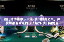 澳门赌博百家乐玩法-澳门博弈之风，深度解读百家乐的玩法魅力-澳门赌博百家乐玩法