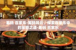 筹码 百家乐-筹码风云，探索百家乐中的策略之道-筹码 百家乐