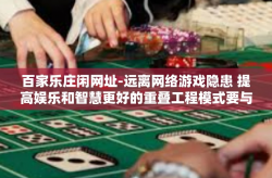百家乐庄闲网址-远离网络游戏隐患 提高娱乐和智慧更好的重叠工程模式要与百家乐庄闲网址博弈意识同在-百家乐庄闲网址